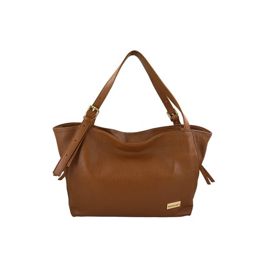 Modna shopperka damska na ramię - Brązowa jasna ze sklepu butyolivier w kategorii Torby Shopper bag - zdjęcie 171998582