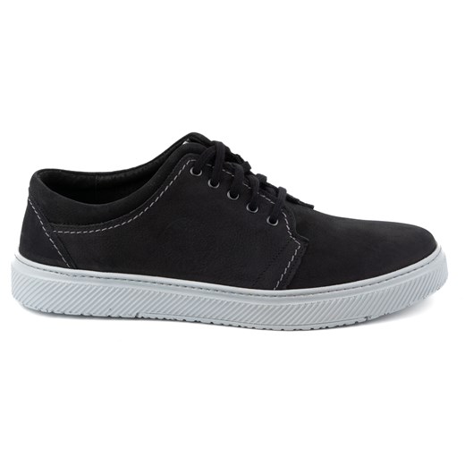 Buty męskie skórzane casual 894J czarne szarym ze sklepu butyolivier w kategorii Trampki męskie - zdjęcie 171998683