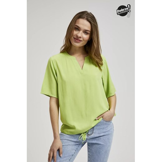 Koszula z wiązaniem zielona ze sklepu Moodo.pl w kategorii Bluzki damskie - zdjęcie 172000904
