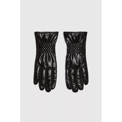 Rękawiczki z pikowaniem czarne ze sklepu Moodo.pl w kategorii Rękawiczki damskie - zdjęcie 172000914
