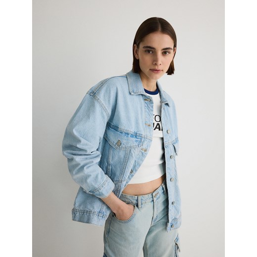 Reserved - Kurtka jeansowa - niebieski Reserved XS Reserved