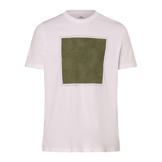 Fynch-Hatton Koszulka męska Mężczyźni Bawełna biały nadruk ze sklepu vangraaf w kategorii T-shirty męskie - zdjęcie 172001912