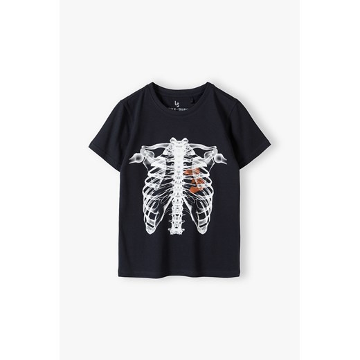 Czarny bawełniany t-shirt Halloween dla chłopca ze sklepu 5.10.15 w kategorii T-shirty chłopięce - zdjęcie 172002772