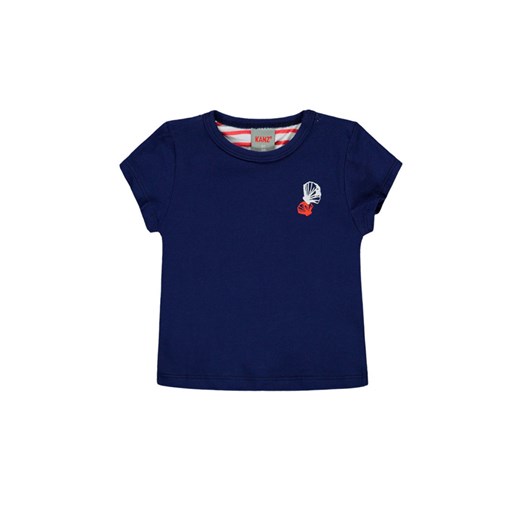 T-shirt dziewczęcy granatowy muszelki ze sklepu 5.10.15 w kategorii Koszulki niemowlęce - zdjęcie 172002814