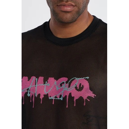 T-shirt męski Hugo Boss z krótkim rękawem czarny 