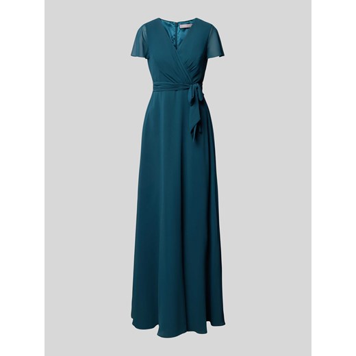 Długa sukienka z wiązanym paskiem ze sklepu Peek&Cloppenburg  w kategorii Sukienki - zdjęcie 172005644