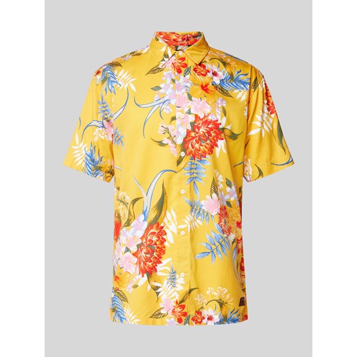 Koszula casualowa o kroju slim fit z nadrukiem na całej powierzchni model ‘HAWAIIAN’ ze sklepu Peek&Cloppenburg  w kategorii Koszule męskie - zdjęcie 172005660