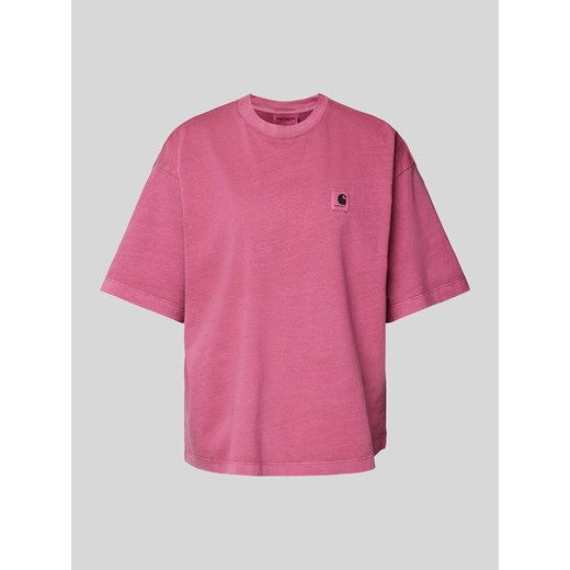 T-shirt o kroju oversized z naszywką z logo model ‘NELSON’ ze sklepu Peek&Cloppenburg  w kategorii Bluzki damskie - zdjęcie 172005714