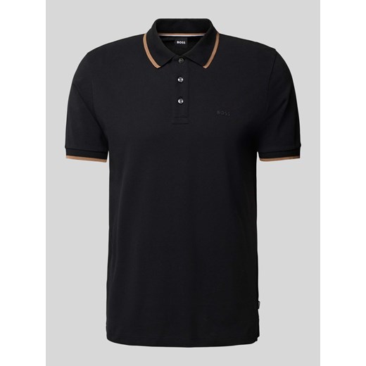 Koszulka polo z paskami w kontrastowym kolorze model ‘Parlay’ ze sklepu Peek&Cloppenburg  w kategorii T-shirty męskie - zdjęcie 172005724