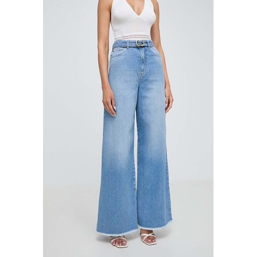 Twinset jeansy damskie kolor niebieski ze sklepu ANSWEAR.com w kategorii Jeansy damskie - zdjęcie 172010082
