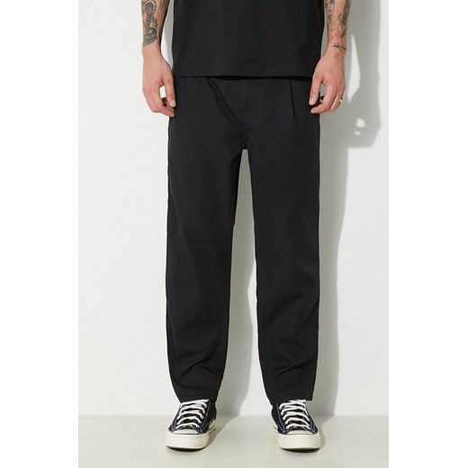 Carhartt WIP spodnie bawełniane Abbott Pant kolor czarny proste I033126.8902 ze sklepu PRM w kategorii Spodnie męskie - zdjęcie 172010100
