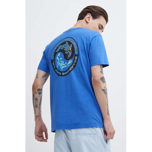 Billabong t-shirt bawełniany męski kolor niebieski z nadrukiem ABYZT02279 ze sklepu ANSWEAR.com w kategorii T-shirty męskie - zdjęcie 172010404