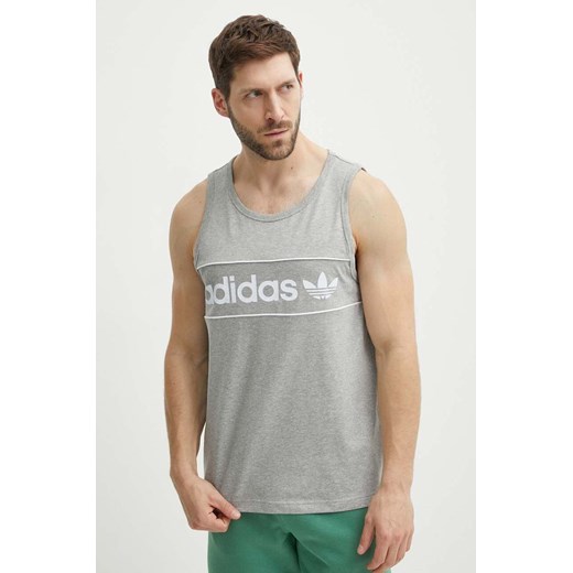 adidas Originals t-shirt bawełniany męski kolor szary IR9342 ze sklepu ANSWEAR.com w kategorii T-shirty męskie - zdjęcie 172010484