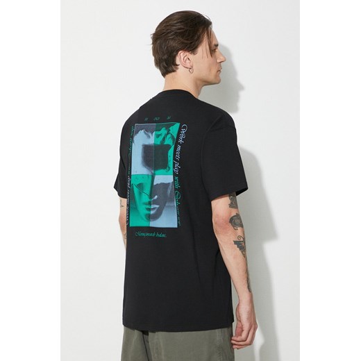 Carhartt WIP t-shirt bawełniany S/S Work & Play T-Shirt męski kolor czarny z nadrukiem I033264.89XX ze sklepu PRM w kategorii T-shirty męskie - zdjęcie 172010493