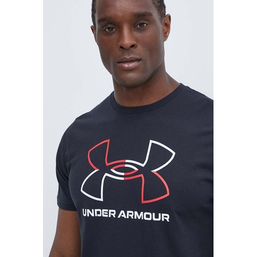 Under Armour t-shirt męski kolor czarny wzorzysty Under Armour L ANSWEAR.com