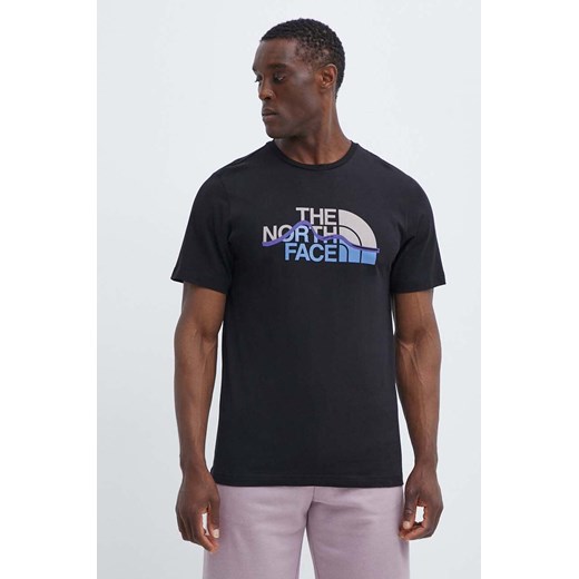 The North Face t-shirt bawełniany męski kolor czarny z nadrukiem NF0A87NTJK31 ze sklepu ANSWEAR.com w kategorii T-shirty męskie - zdjęcie 172010590
