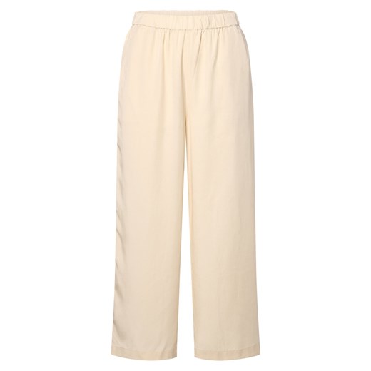 EDITED Spodnie - Nona Kobiety Lyocell beżowy jednolity ze sklepu vangraaf w kategorii Spodnie damskie - zdjęcie 172011254