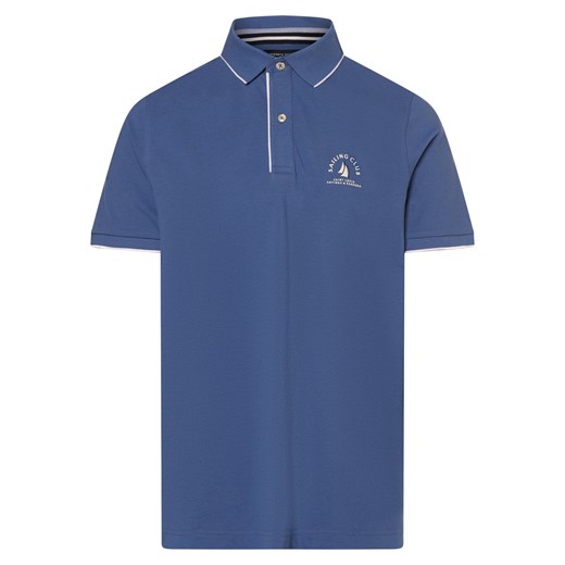 Andrew James Męska koszulka polo Mężczyźni Bawełna niebieski jednolity ze sklepu vangraaf w kategorii T-shirty męskie - zdjęcie 172011274
