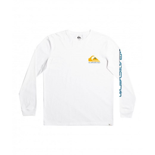 Męski longsleeve z nadrukiem QUIKSILVER Omni Logo - biały ze sklepu Sportstylestory.com w kategorii T-shirty męskie - zdjęcie 172019543