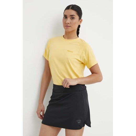 Marmot t-shirt sportowy Windridge kolor żółty ze sklepu ANSWEAR.com w kategorii Bluzki damskie - zdjęcie 172021282