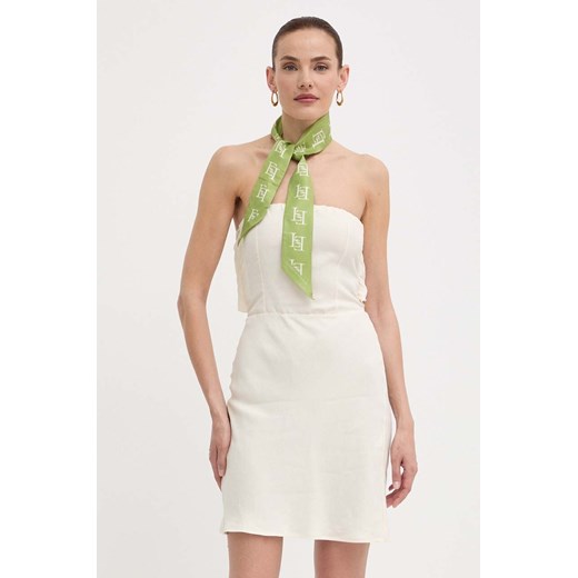 Elisabetta Franchi apaszka jedwabna kolor zielony wzorzysty Elisabetta Franchi One size ANSWEAR.com