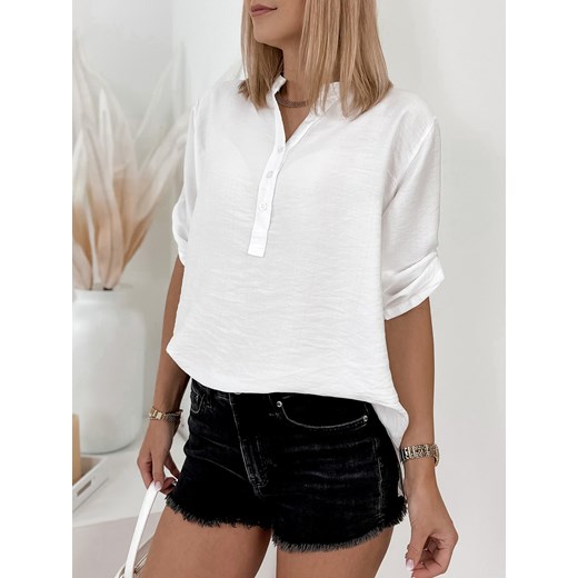 bluzka anastasie biała uni ze sklepu UBRA w kategorii Bluzki damskie - zdjęcie 172022192
