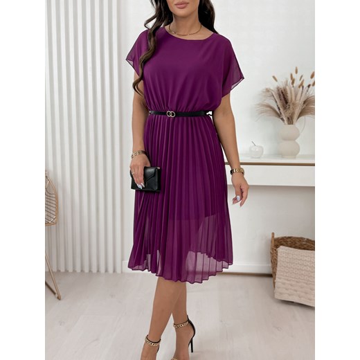 sukienka dull fioletowa uni ze sklepu UBRA w kategorii Sukienki - zdjęcie 172022214