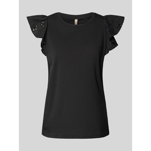 T-shirt w jednolitym kolorze model ‘Loraine’ ze sklepu Peek&Cloppenburg  w kategorii Bluzki damskie - zdjęcie 172024092