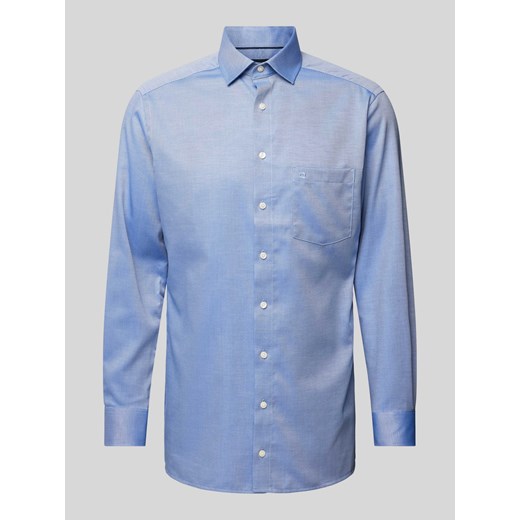 Koszula biznesowa o kroju modern fit z kołnierzykiem typu kent model ‘Bergamo’ ze sklepu Peek&Cloppenburg  w kategorii Koszule męskie - zdjęcie 172024104