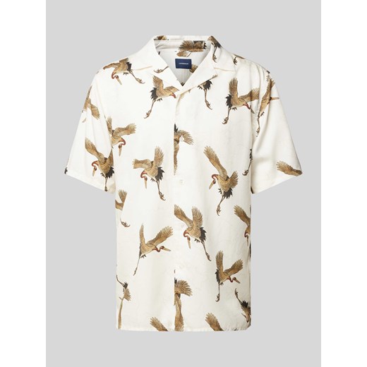 Koszula casualowa o kroju modern fit ze wzorem na całej powierzchni model ‘Tencel’ ze sklepu Peek&Cloppenburg  w kategorii Koszule męskie - zdjęcie 172024151