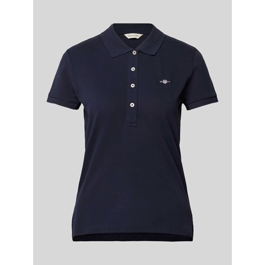 Koszulka polo o kroju slim fit z wyhaftowanym logo ze sklepu Peek&Cloppenburg  w kategorii Bluzki damskie - zdjęcie 172024424