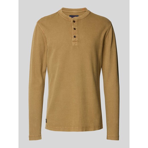 Bluzka z długim rękawem i dekoltem serafino ze sklepu Peek&Cloppenburg  w kategorii T-shirty męskie - zdjęcie 172024464