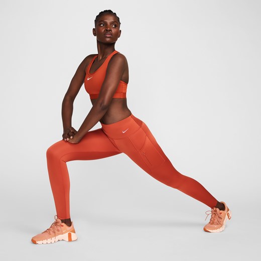 Damskie legginsy o pełnej długości ze średnim stanem i kieszeniami zapewniające Nike L (EU 44-46) Nike poland