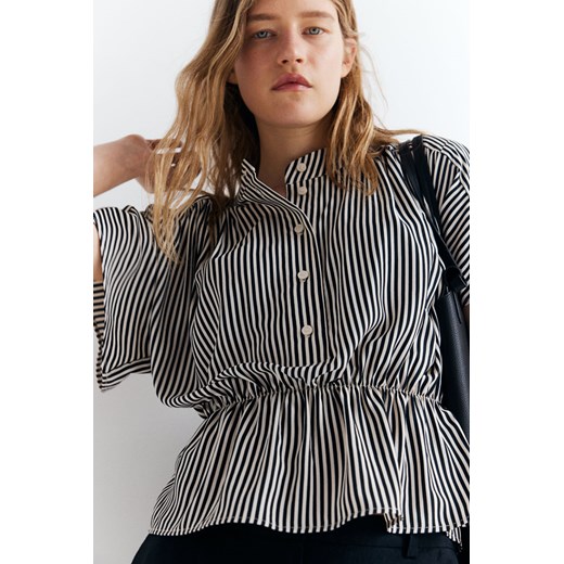H & M - Krepowana bluzka - Beżowy ze sklepu H&M w kategorii Bluzki damskie - zdjęcie 172025210