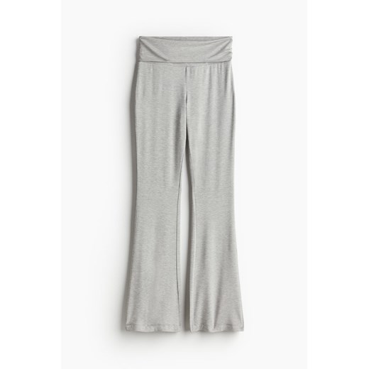 H & M - Rozszerzane spodnie dżersejowe - Szary ze sklepu H&M w kategorii Spodnie damskie - zdjęcie 172025231