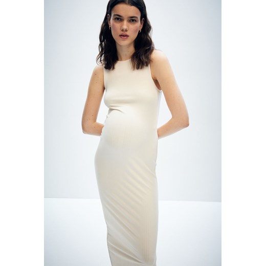H & M - MAMA Sukienka w prążki - Beżowy ze sklepu H&M w kategorii Sukienki ciążowe - zdjęcie 172025251