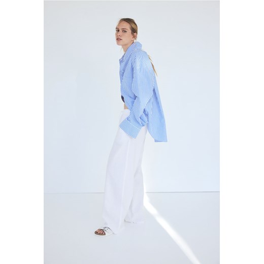 H & M - Spodnie z domieszką lnu - Biały ze sklepu H&M w kategorii Spodnie damskie - zdjęcie 172025313