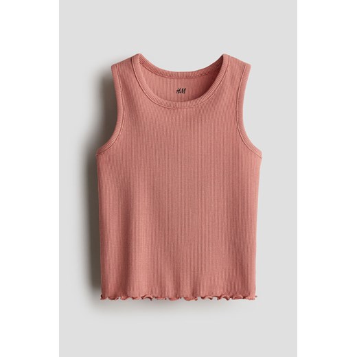 H & M - Koszulka w prążki - Pomarańczowy ze sklepu H&M w kategorii Bluzki dziewczęce - zdjęcie 172025373