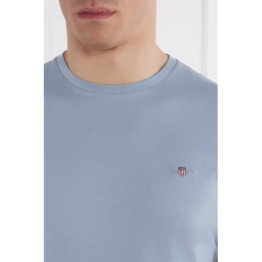 Gant t-shirt męski casual bawełniany niebieski