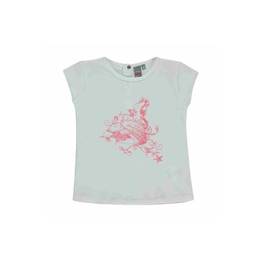 Bluzka z krótkim rękawem dla dziewczynki biała ze sklepu 5.10.15 w kategorii Bluzki dziewczęce - zdjęcie 172027741