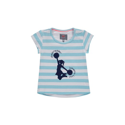 T-shirt dziewczęcy niebiesko-biały pasy ze sklepu 5.10.15 w kategorii Bluzki dziewczęce - zdjęcie 172027754