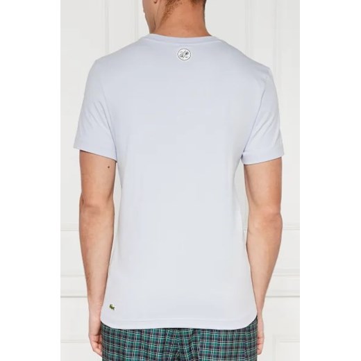 T-shirt męski niebieski Lacoste z krótkim rękawem