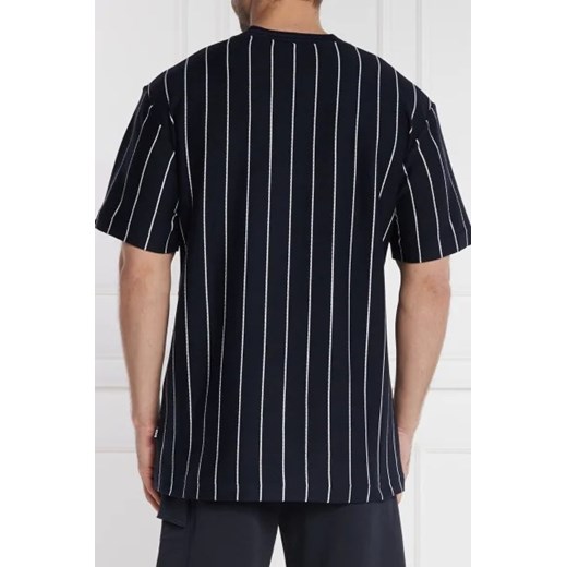 T-shirt męski BOSS HUGO czarny w paski z krótkim rękawem 