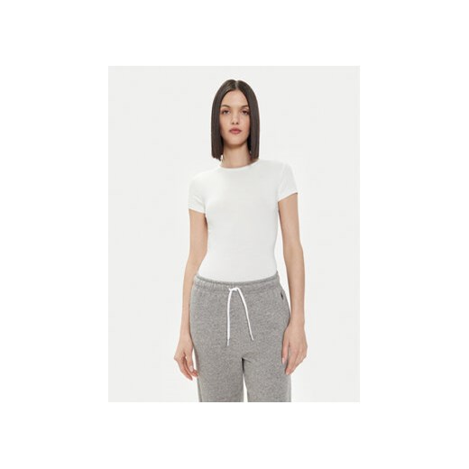 Gina Tricot T-Shirt 21287 Biały Slim Fit ze sklepu MODIVO w kategorii Bluzki damskie - zdjęcie 172029000