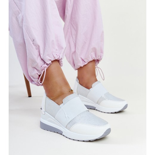 Białe sneakersy na koturnie Kallay ze sklepu gemre w kategorii Buty sportowe damskie - zdjęcie 172029933