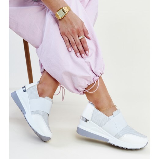 Buty sportowe damskie białe Gemre sneakersy z tworzywa sztucznego 