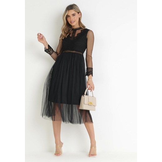 Czarna Sukienka Describi ze sklepu Born2be Odzież w kategorii Sukienki - zdjęcie 172030221