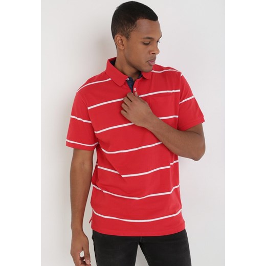 Czerwona Koszulka Eathesea ze sklepu Born2be Odzież w kategorii T-shirty męskie - zdjęcie 172030311