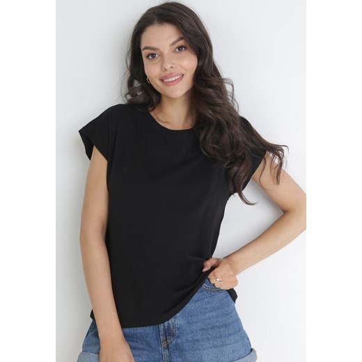Czarny T-shirt Peshahria ze sklepu Born2be Odzież w kategorii Bluzki damskie - zdjęcie 172030343