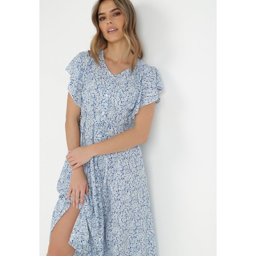 Niebieska Sukienka Megopis ze sklepu Born2be Odzież w kategorii Sukienki - zdjęcie 172030523